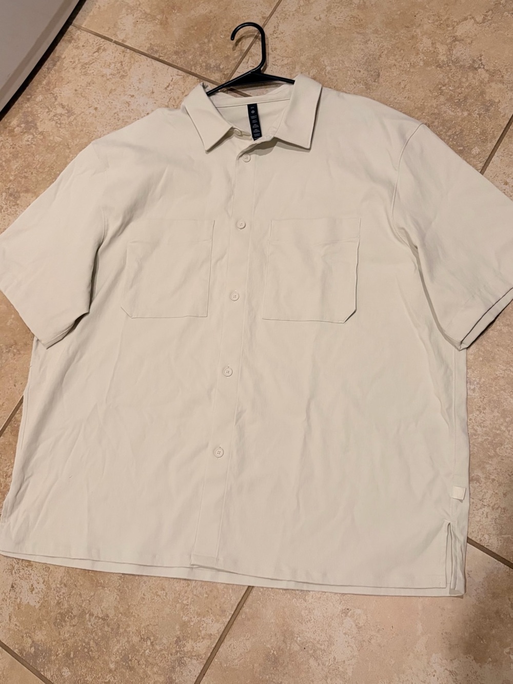 lululemon athletica Short-Sleeve Button-Down Shirt - Cream